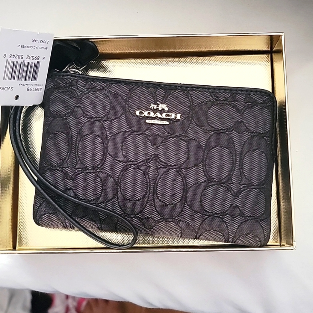 Black Coach Wristlet